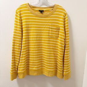 Talbots French Terry Striped Sweatshirt - Size Medium